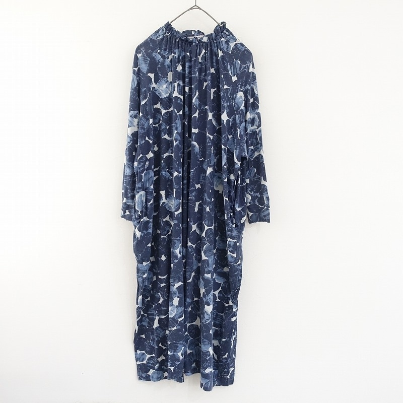 ミナペルホネン flareワンピース36 定価4.1万】ミナペルホネン mina perhonen le lac コットンプリント