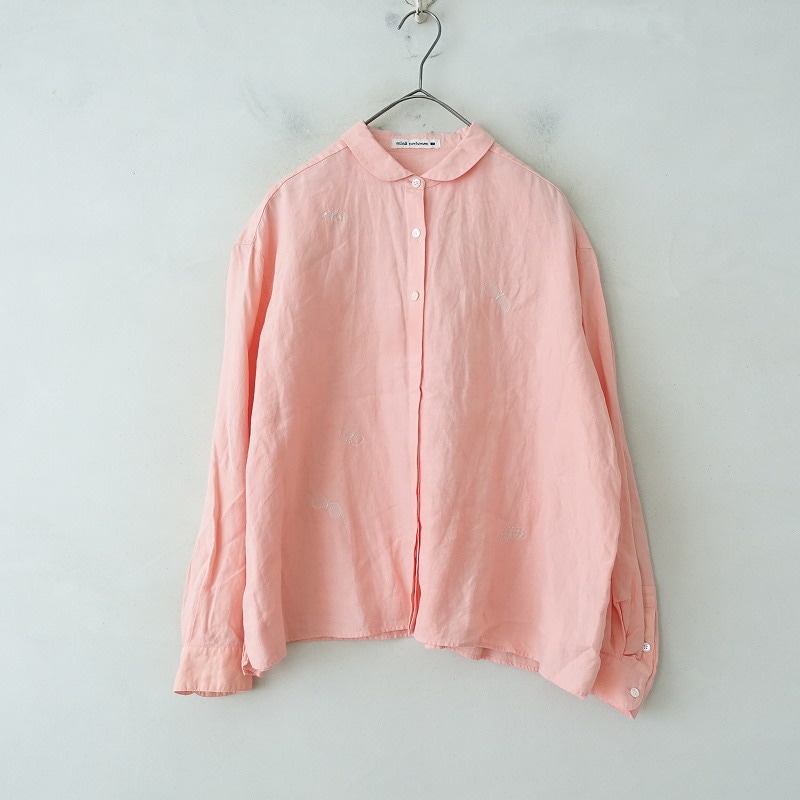 ミナペルホネン　ちょうちょ　長袖 mina perhonen - mina perhonen choucho 刺繍 長袖カットソー