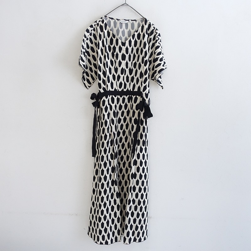 マリメッコ ミディ丈 半袖 ワンピース 総柄 マリメッコ marimekko*Lemmikki プリントカットソー半袖