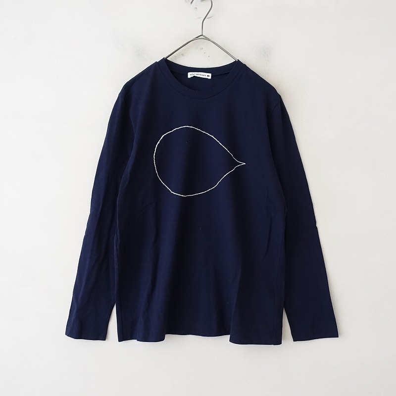 mina perhonen / call 半袖カットソー ミナペルホネン mina perhonen call コットン刺繍クルーネック長袖T