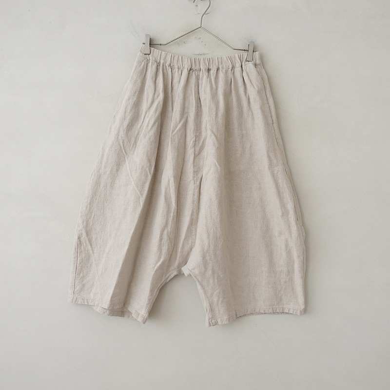 ネストローブ nest Robe リネン千鳥格子サルエルパンツ