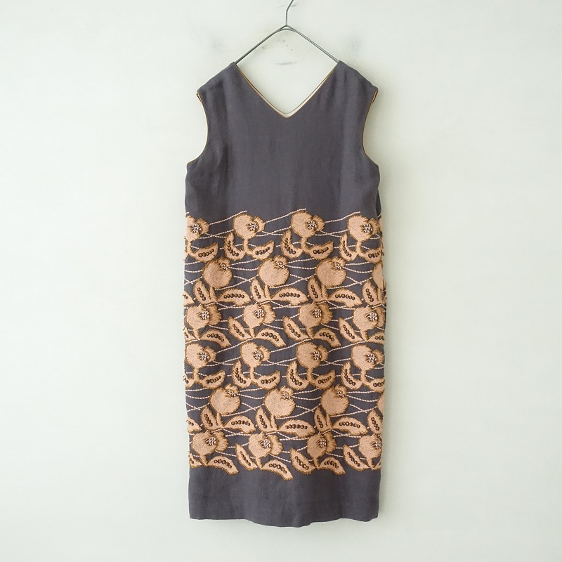 ミナペルホネン mina perhonen wind flower 刺しゅうノースリーブ