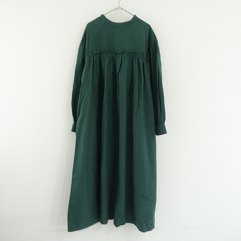 ネストローブ nest Robe シルクコットンフリルヨークドレス F