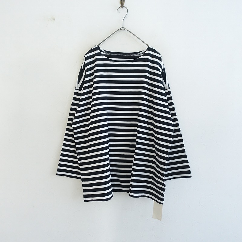 UpcycleLino】BASIC カベ撚りボーダービッグタートル｜nest Robe