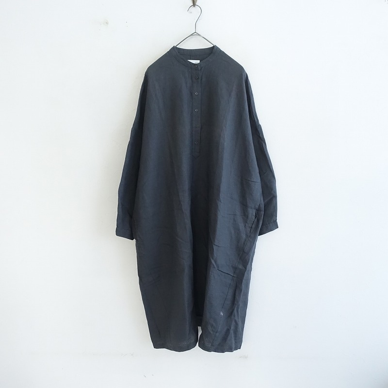 定価2.8万】ハウス HUIS. シャトルリネンバンドカラーワンピース F (m1