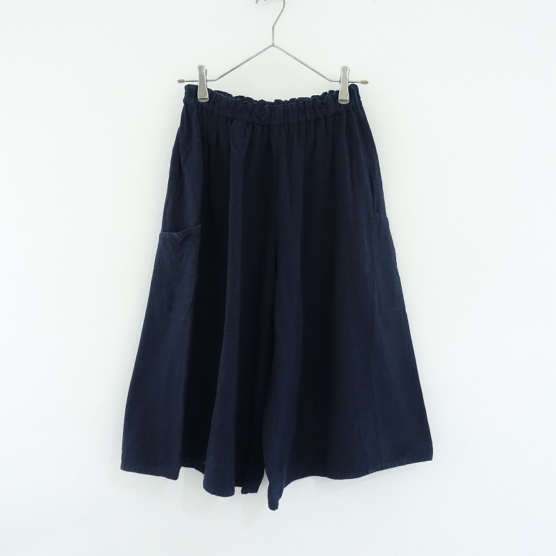 ヤンマ産業 YAMMA リネン キュロットパンツ 黒