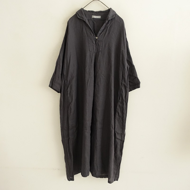 ネストローブ nest Robe リネン千鳥格子サルエルパンツ