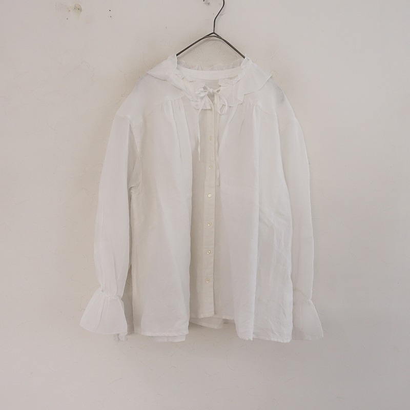 2023/定価2.2万】ネストローブ nest Robe リネンラッフル袖T