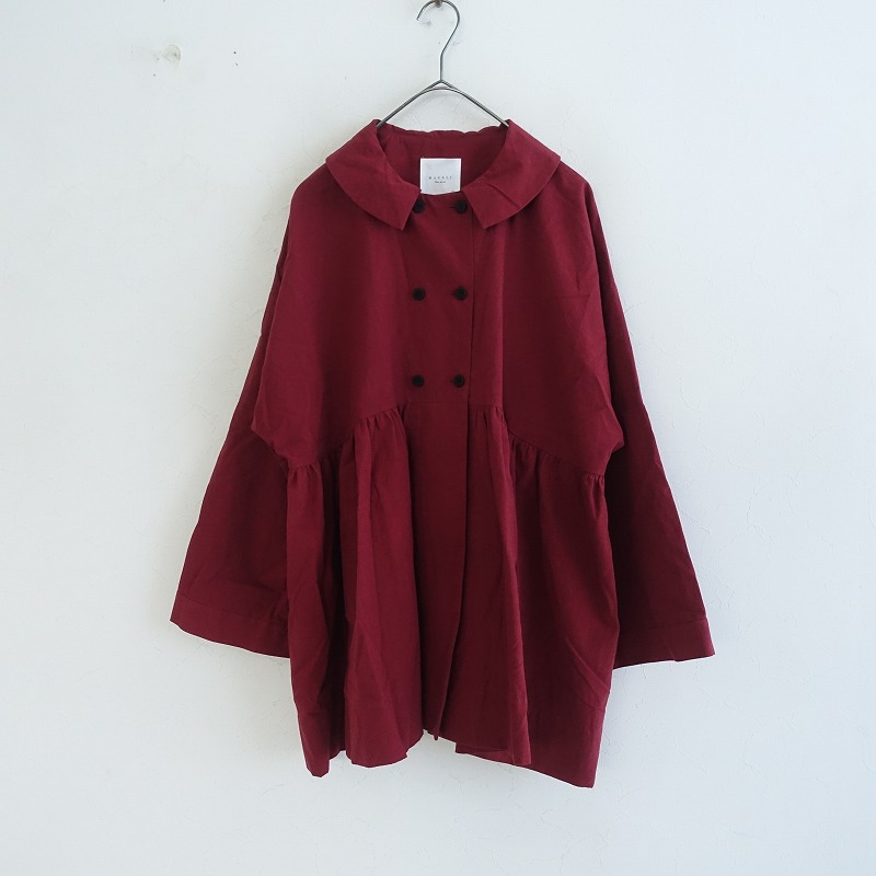 【定価2万】マガリ MAGALI *アンティークドットフリルスリーブプルオーバー*ブラウス綿シャツ黒ブラック(1-2505-180)【80F52】 MAGALI アンティークドット・フリルスリーブ・プルオーバー