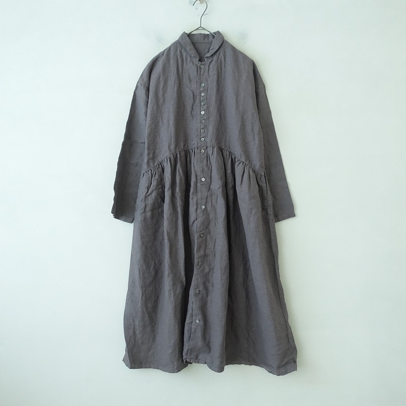 nest Robe ネストローブ セーラーカラー リネン ロングワンピース