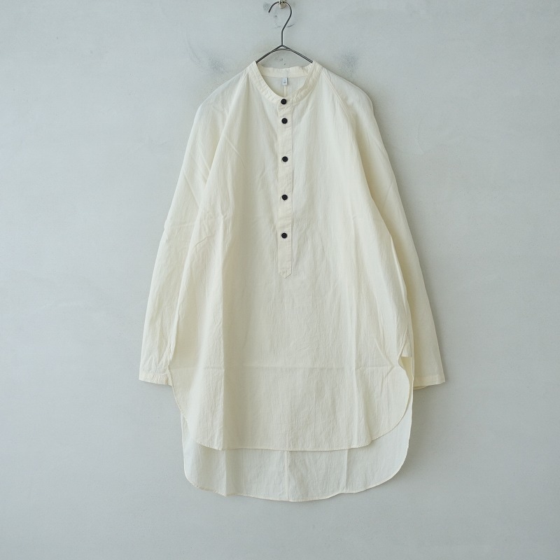 ネストローブ 長袖リネンブラウス 麻100% ホワイト nest Robe - 美品☆キレイ！！ネストローブ リネン袖口配色