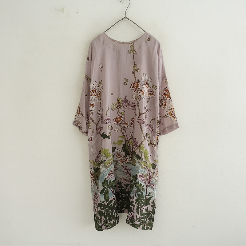 KEI Hayama PLUS 花柄半袖チュニック ワンピース 美品 kei hayama plus コットンワンピース