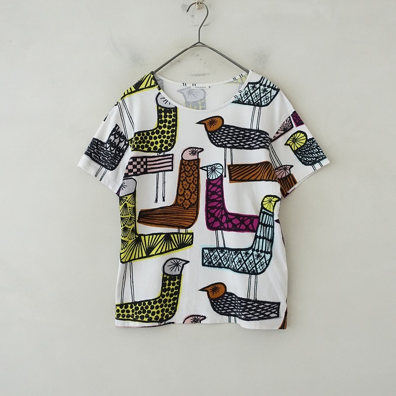 minä perhonen チューリップ柄 Tシャツ 38 ミナペルホネン mina perhonen minglingコットン天竺プリント