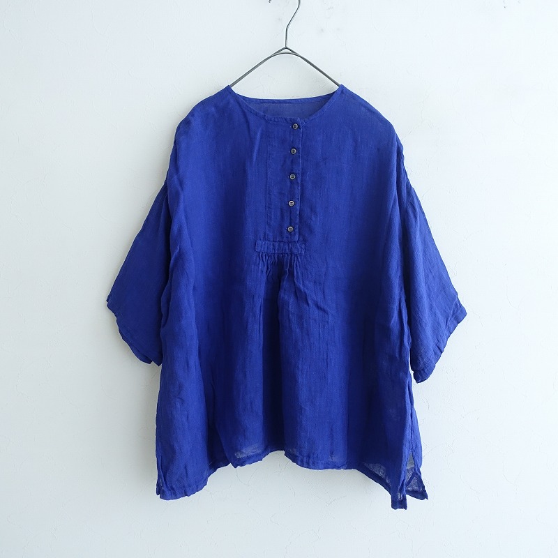 ✴︎nest Robe リネンカシュクールブラウス ライトブルー試着のみ✴︎ ✴︎nest Robe リネンカシュクールブラウス ライトブルー試着