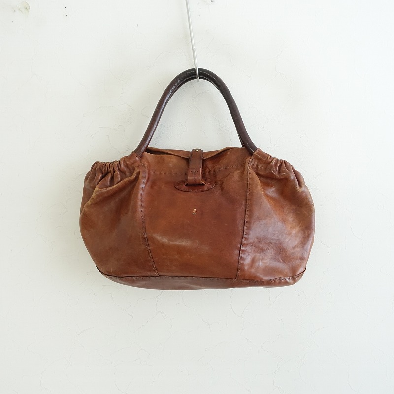 HENRY BEGUELIN ブラウン ワンハンドル　レザー バッグ　キャメル HENRY BEGUELIN (エンリーベグリン) 古着 買取 通販
