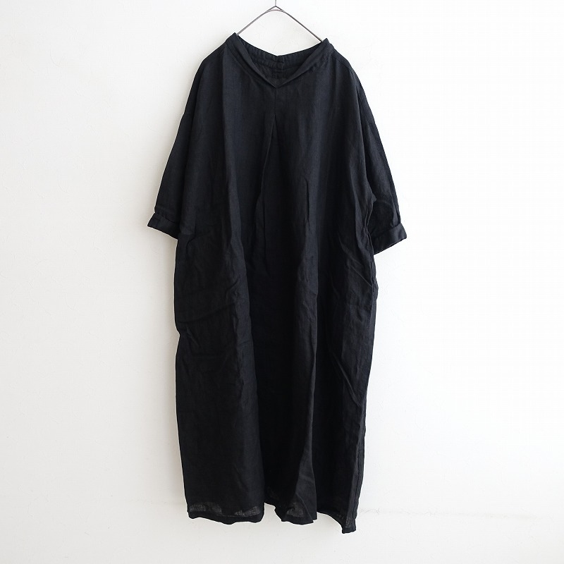 染】ネストローブ nest Robe リネンスタンドカラー背開き