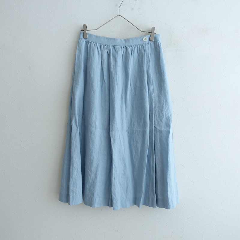 【美品】マーガレットハウエル ハーフムーンスカート 【Ⅱ】 美品】マーガレットハウエル MARGARET HOWELL リネンギャザー