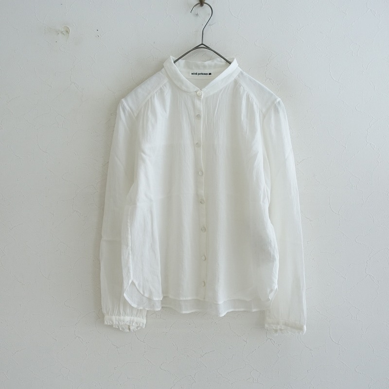 定価2.5万】ミナペルホネン mina perhonen sumuプチ丸襟フリル使い
