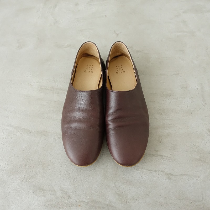 【新品】que shoes plain/M ブラウン que(キュー)
