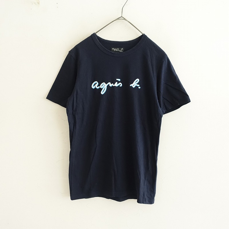 大人気★agnes b. HOMME ロゴTシャツ メンズ 定番商品 コットン メンズ】アニエスベーオム agnes b. HOMME ロゴ刺繍コットン半袖