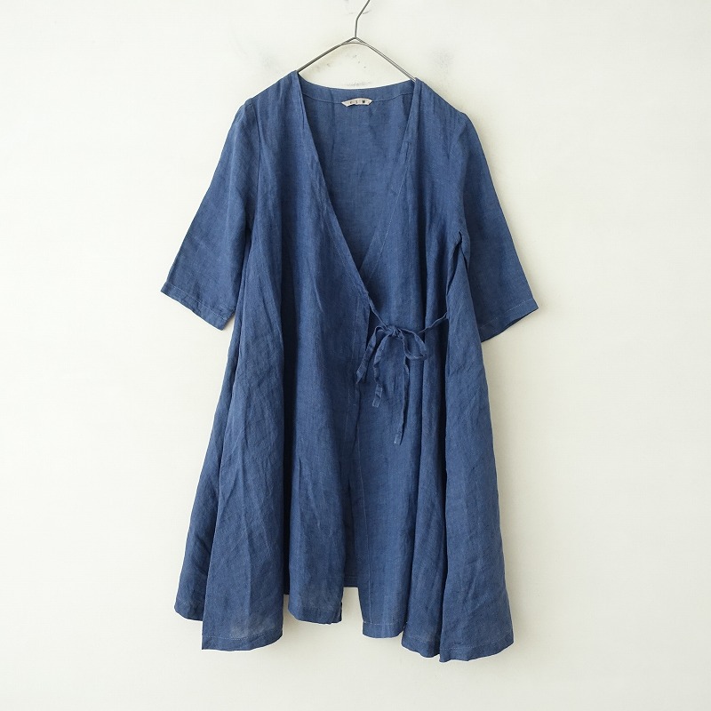 最終お値下げ!フォグリネンワーク fog linen work 半袖 ワンピース フォグリネンワーク fog linen work リネン7分袖ワンピース (33
