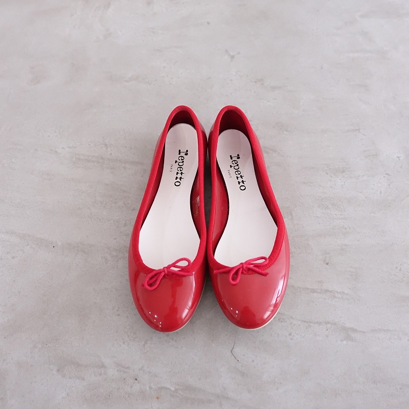 【未使用級】repetto ドット柄バレエパンプス 25 赤 白 キャンセル 未使用級】repetto ドット柄バレエパンプス 25 赤 白 キャンセル