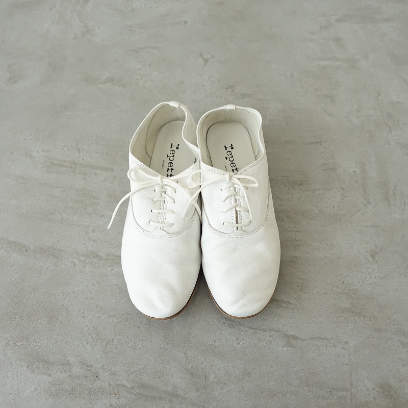 repetto レペット zizi 薄茶 レースアップさシューズ 23.5センチ レペット repetto zizi レザーレースアップシューズ 37/23.5 37