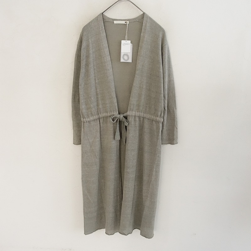evam eva リネンローブ ベージュ evam eva / linen robe | エヴァムエヴァ, 強撚のリネン糸を綾織