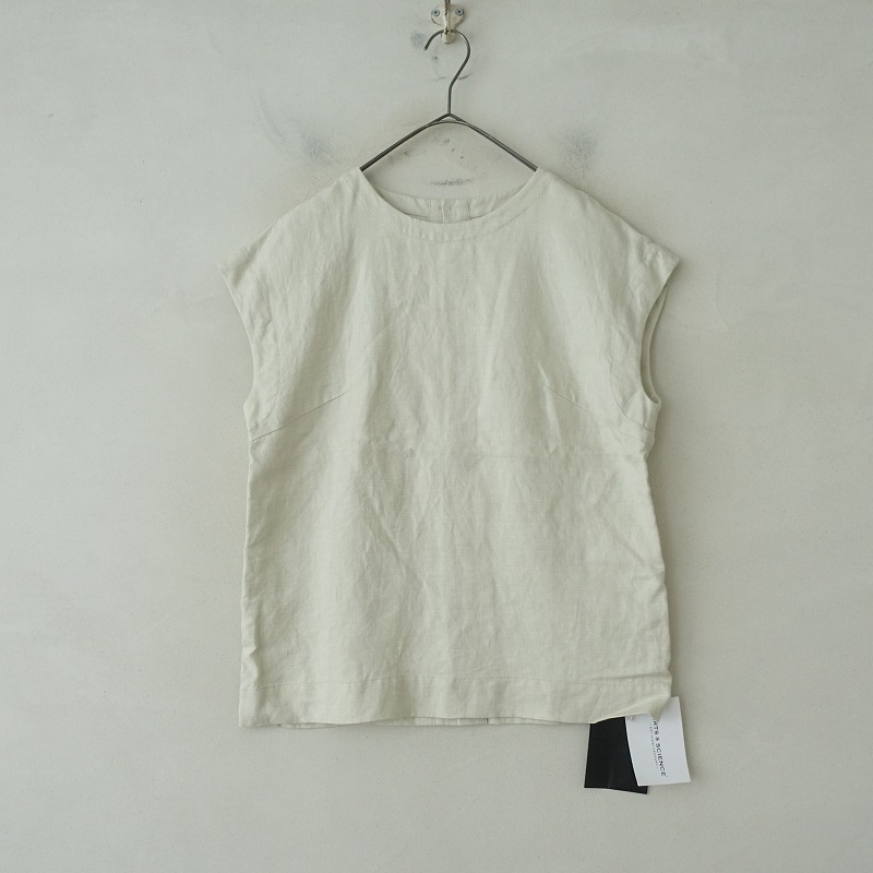 【美品】アーツアンドサイエンス　フレンチスリーブブラウス 定価4.2万】アーツ&サイエンス ARTS&SCIENCE B-B frenchsleeve