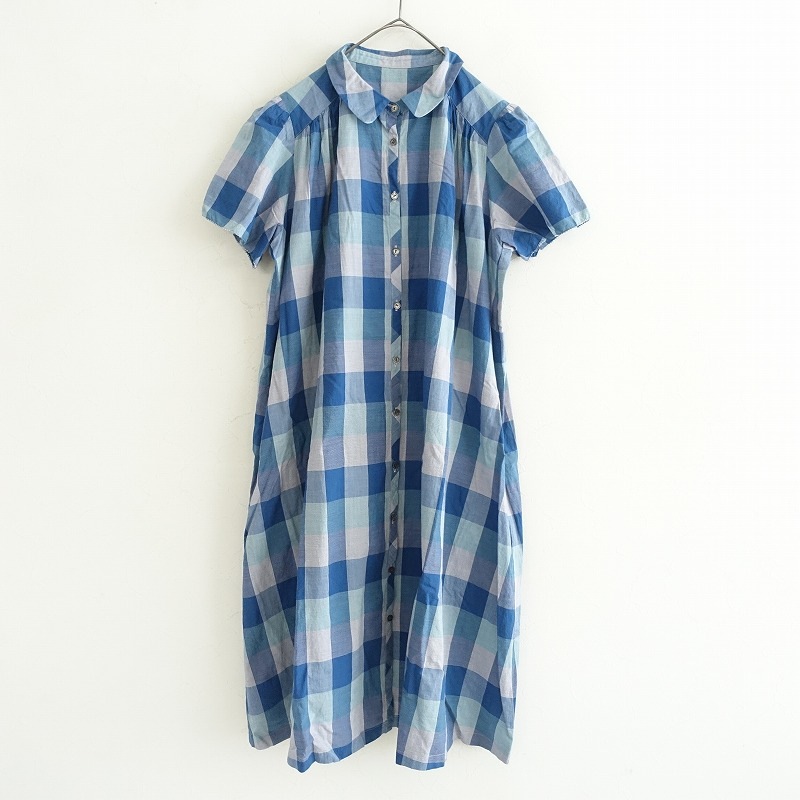 サリースコット Sally Scott コットンチェックフレアシャツ