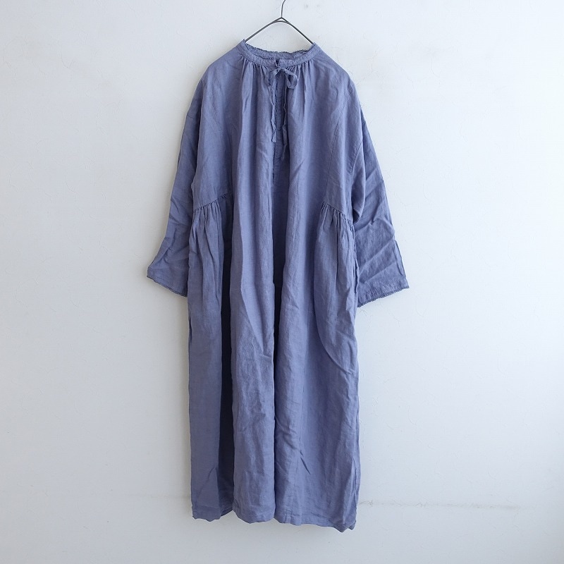 ネストローブ リネンガーゼ ギャザースリーブブラウス 定価2.7万】ネストローブ nest Robe リネンガーゼギャザー