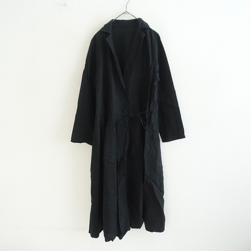 ネストローブ nest Robe リネンレースオープンカラーワンピース
