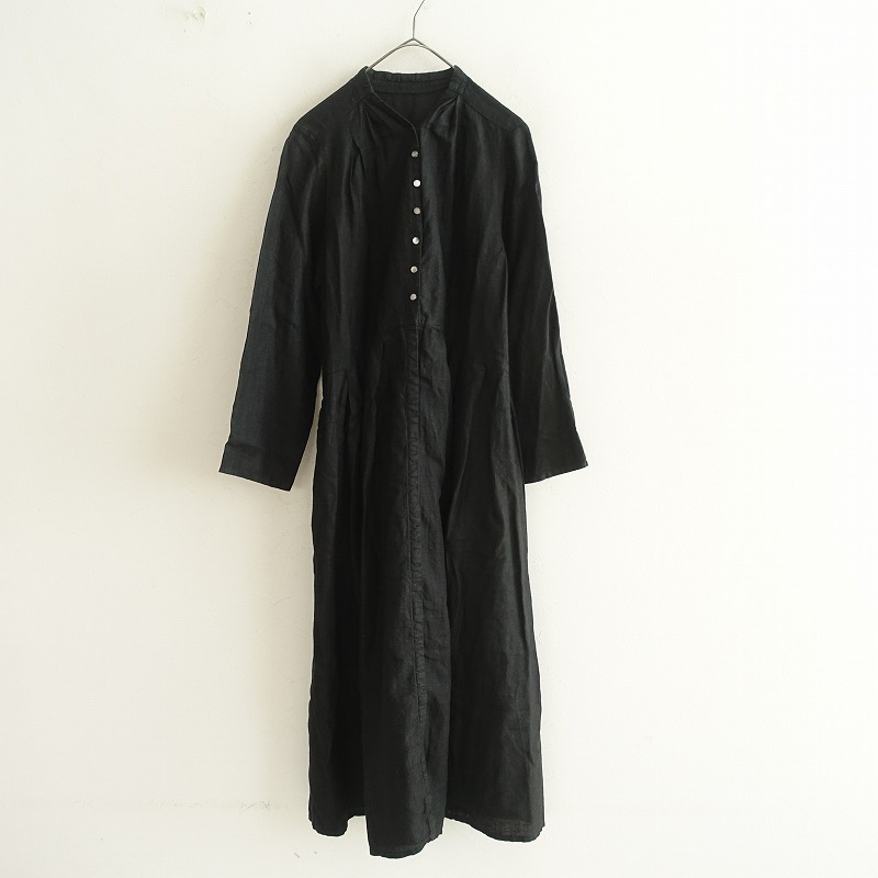 nest Robe ネストローブ リネンキャミソールワンピース　ブラック nest Robe - nest Robe ネストローブ / リネンキャミワンピース