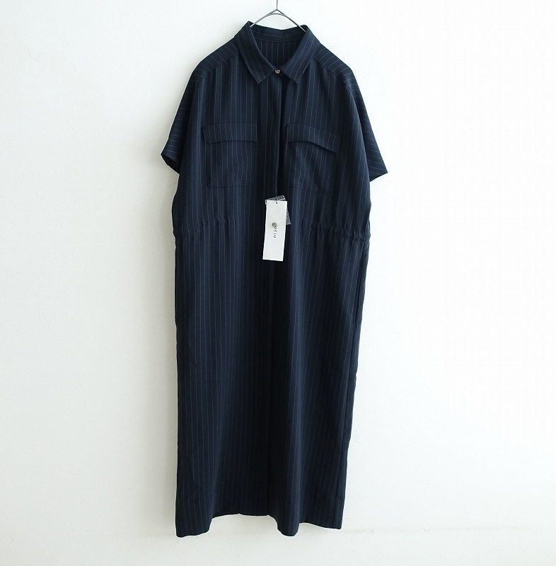 SOEJU ソージュ シャツロングワンピース ネイビー ロングシャツワンピース - SOÉJU online store｜上質な大人の