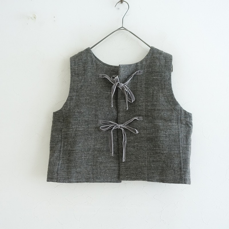 nest Robe ネストローブ UPCYCLINO ベスト ノースリーブ 定価2万】ネストローブ nest Robe ウールリネンツイルベスト F