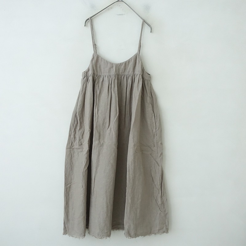 専用✨nestrobe ネストローブ リネンキャミワンピース 　麻 ジャンパー nestRobe リネンギンガムバルーンスリーブワンピース👗 リネンの