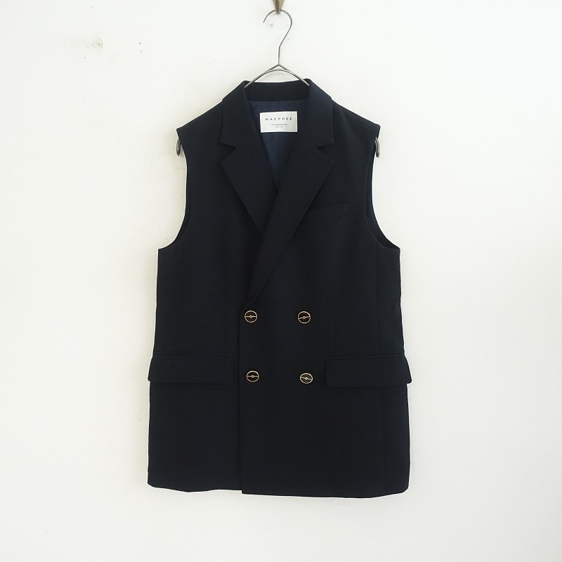 美品/2024AW/定価4.9万】マカフィー MACPHEE ノースリーブジャケット