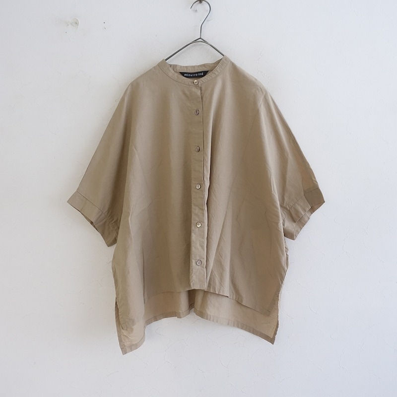 メゾンドソイル☆COTTON LINEN ワイド ピンタック ブラウス☆2