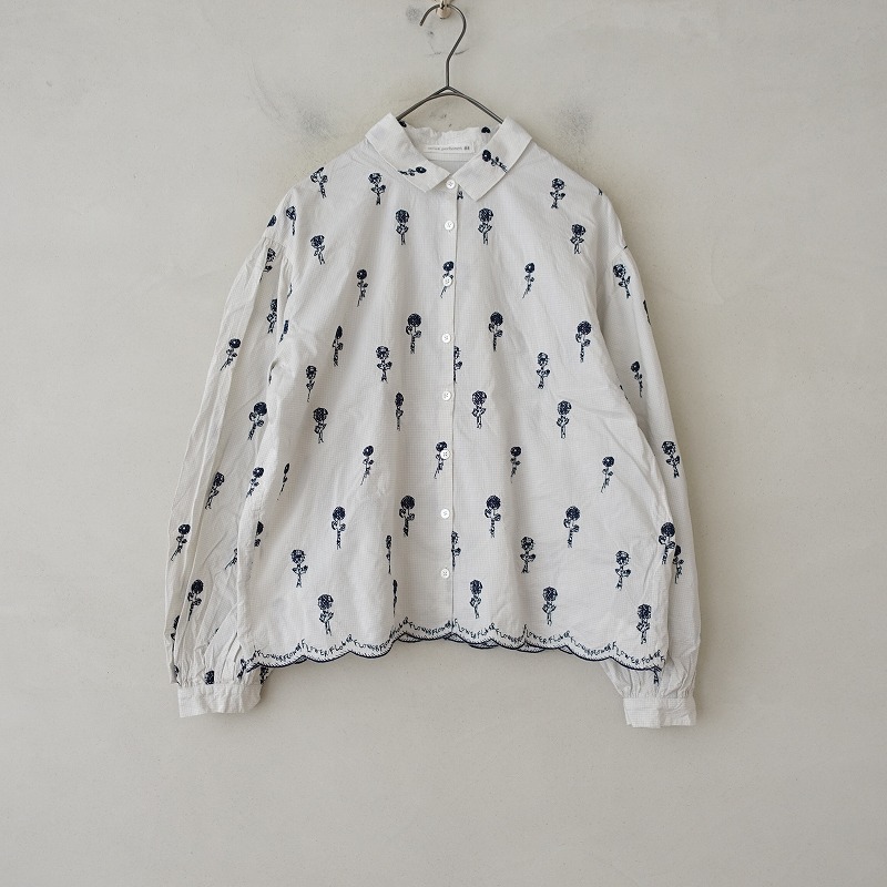 新品未使用タグ付き✩.*˚ミナペルホネン 白シャツ 110/4y mina perhonen(トップス)