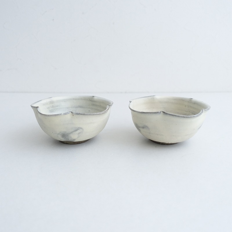 川口武亮 輪花小鉢 2点セット (wa84-2507-22)【40H52】 /ナチュラル服