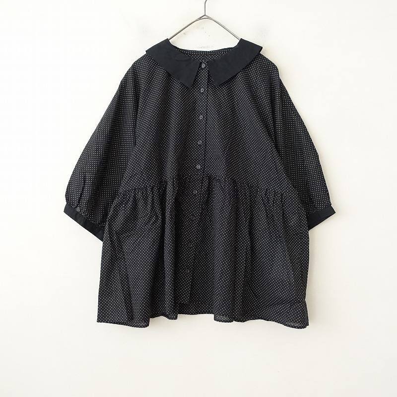 【美品】オオカミとフクロウ　ノーカラー　バンドカラー　シャツ　ストライプ　綿 バンドカラーストライプロング丈シャツ ［Soiunique］ 通販