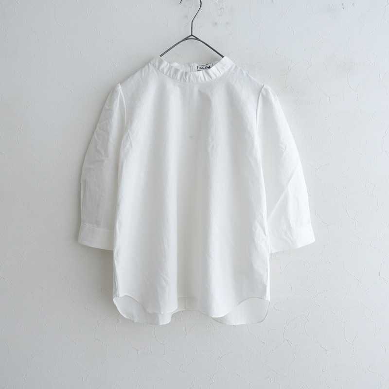 nest Robe CONFECTリネン 7分袖 バンドカラー シャツ ホワイト 60/40リネン 7分袖バンドカラーシャツ｜nest Robe / CONFECT
