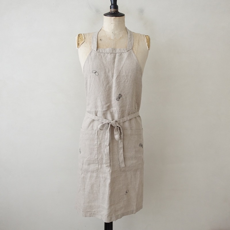 ミナペルホネン mina perhonen choucho リネン刺繍エプロン (33