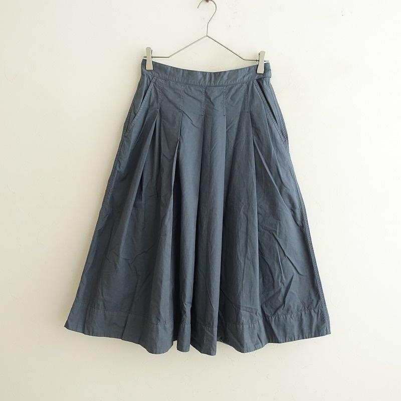 【新品タグ付】マーガレットハウエル　ハーフムーンシルクコットンスカート　プリーツ マーガレットハウエル HALF MOON COTTON ハーフムーン スカート