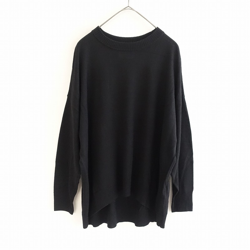 カシミヤ50% マーガレットハウエル クルーネックニット M 黒 5785263206-023_MAIN.jpg?v=