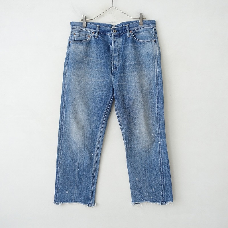 希少 chimala チマラ 14SS ヴィンテージ加工ワイドデニムパンツ