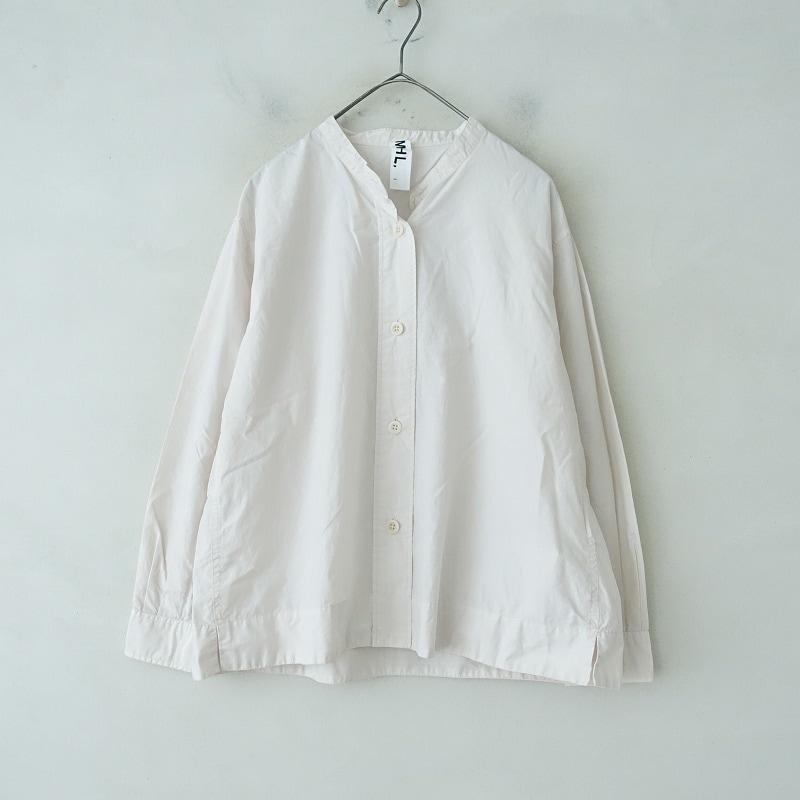 マーガレットハウエル MHL. コットンリネンバンドカラーシャツ 1