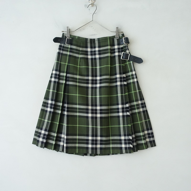 O'NEILL OF DUBLIN オニール オブ ダブリン タータンチェック キルト 巻きスカート アイルランド製 サイズGB10 O'NEIL OF DUBLIN チェックキルトプリーツスカート GB 10