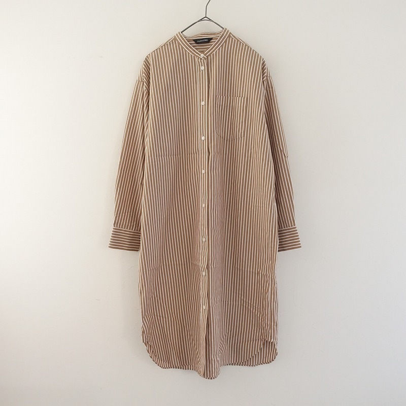 ourhome 綿100%の播州織シャツ ベージュ 播州織のベーシックシャツ