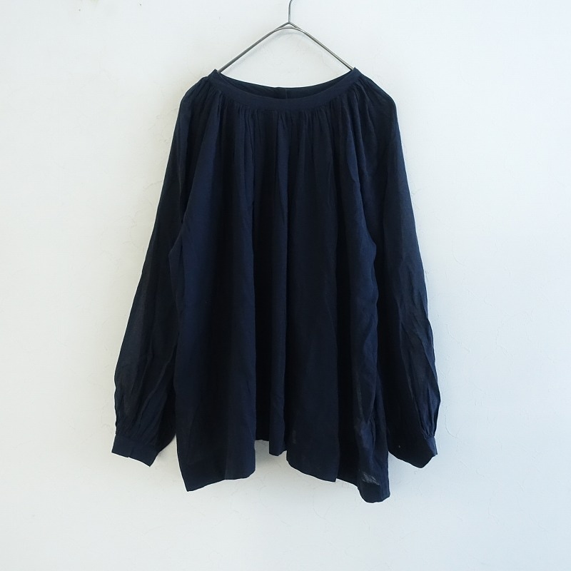 かぐれ 25SS リネンスモックブラウス カグレ かぐれ リネンスモックブラウス （CHARCOAL